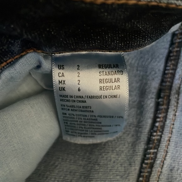 American Eagle super super stretch X high rise jegging size 2 regular med. wash - Picture 3 of 11